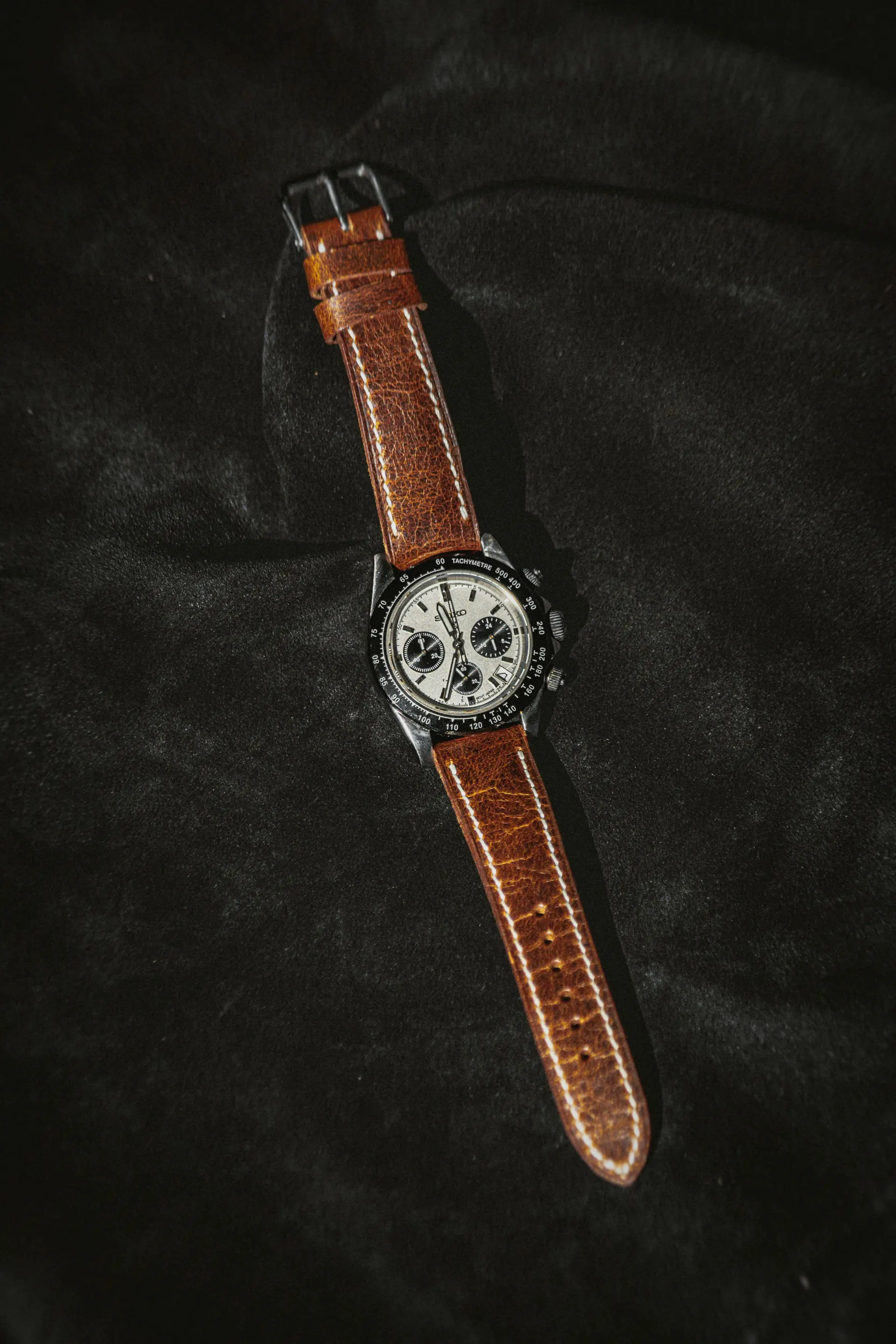 Watch straps displayed in an LBS workshop